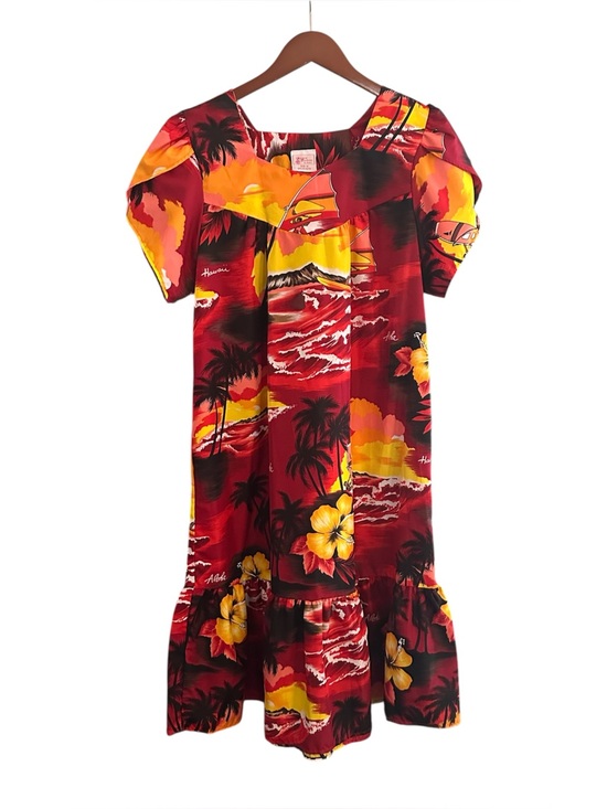Kalena Fashions Dresses & Skirts - Kalena Fashions Of Hawaii, Hawaiian Muumuu Beach Dress size M vintage